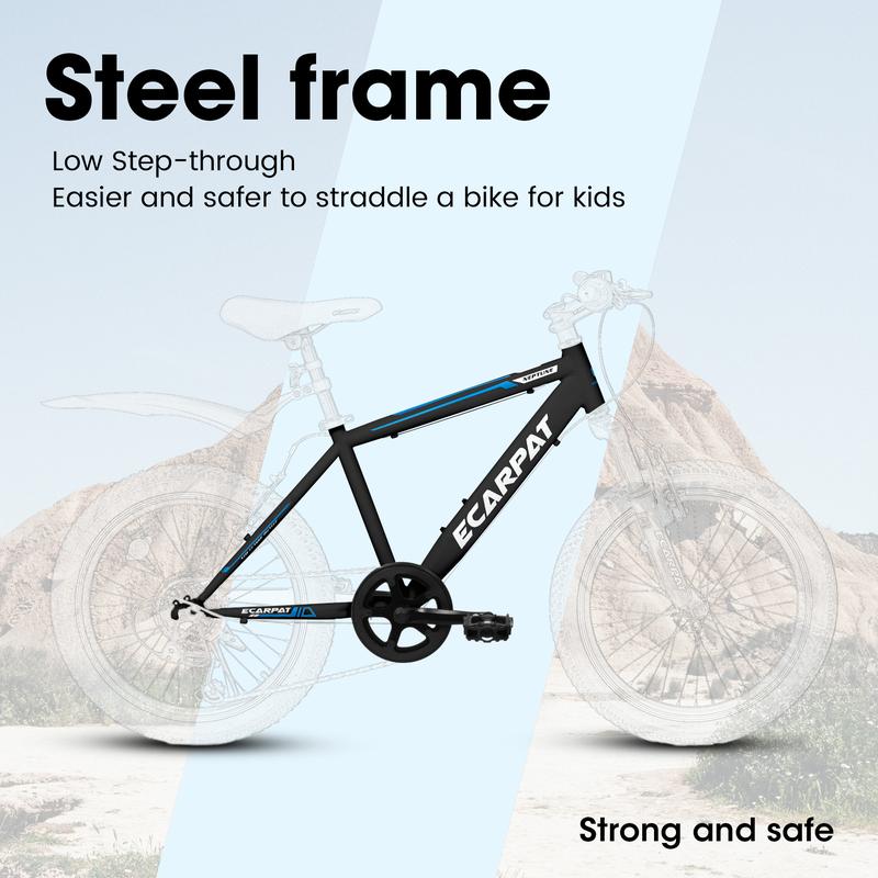 A20215F 20 inch kids bike shock absorber front plug 7 speed lever transmission + fender Universal for boys and girls