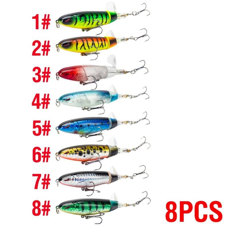 Durable Lifelike Faux Fishing Lures, 8 Counts set False Realistic Baits with Hook, Simulation Artificial Bait for Outdoor Fishing, Fishing Supplies,  Fishing Equipment