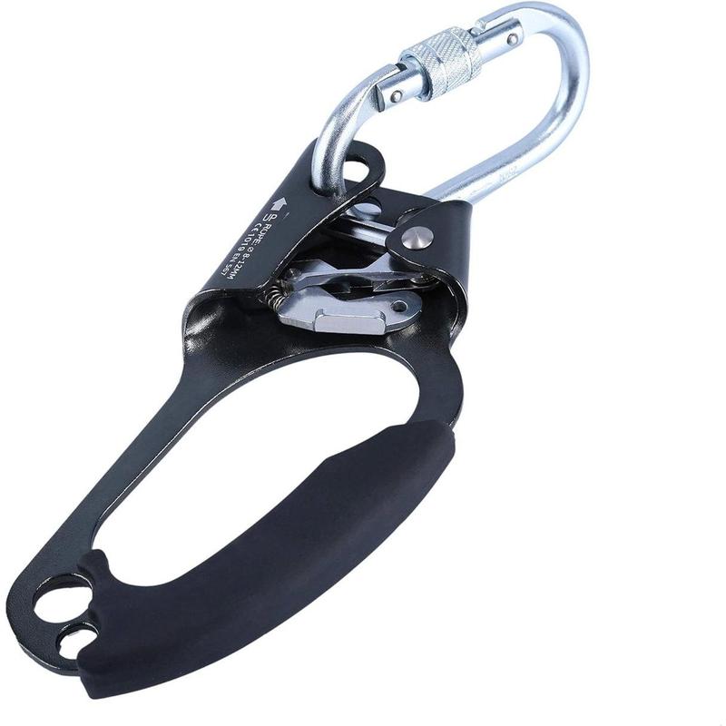 Climbing Hand Ascender Outdoor Mountaineering Tree Arborist Climbing Rappelling Equip Hand Ascender for 8-12MM Rope Left Right Hand Ascender