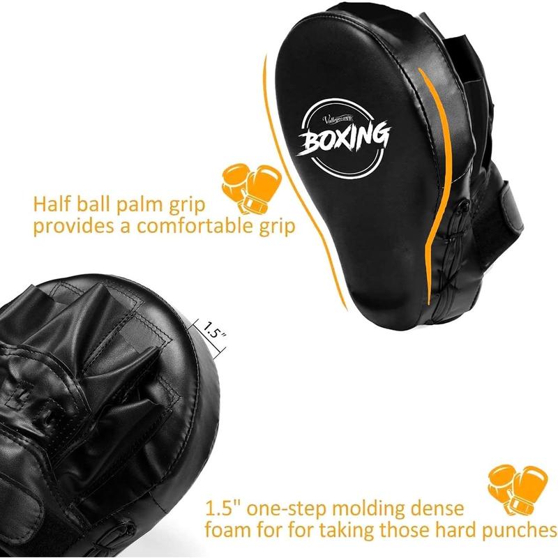 Boxing Curved Focus Punching Mitts- Leatherette Training Hand Pads