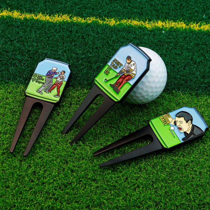 Funny Golf Divot Repair Tool, 4 Counts set Golf Accessories for Men, Golf Enthusiast Gift, Great Gift for Golf Lovers