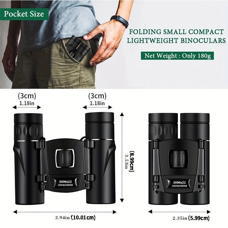 3000x22 HD Binoculars, Handheld Binoculars, Long Distance Observation Binoculars, Outdoor Camping Tools, Camping & Hiking Equipment