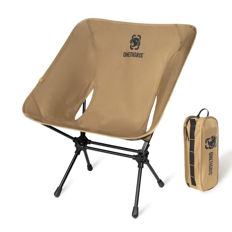 OneTigris Gadgets Portable Camping Chair , 330 lbs Capacity, Heavy Duty Compact Folding Chair for Camping Hiking Gardening Travel Beach Picnic Lightweight