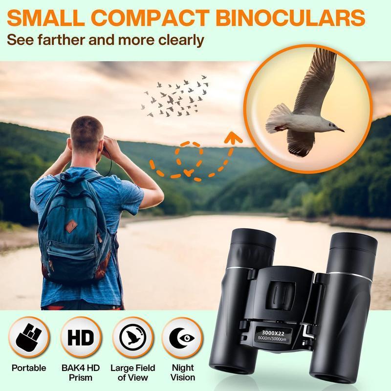 3000x22 HD Binoculars, Handheld Binoculars, Long Distance Observation Binoculars, Outdoor Camping Tools, Camping & Hiking Equipment