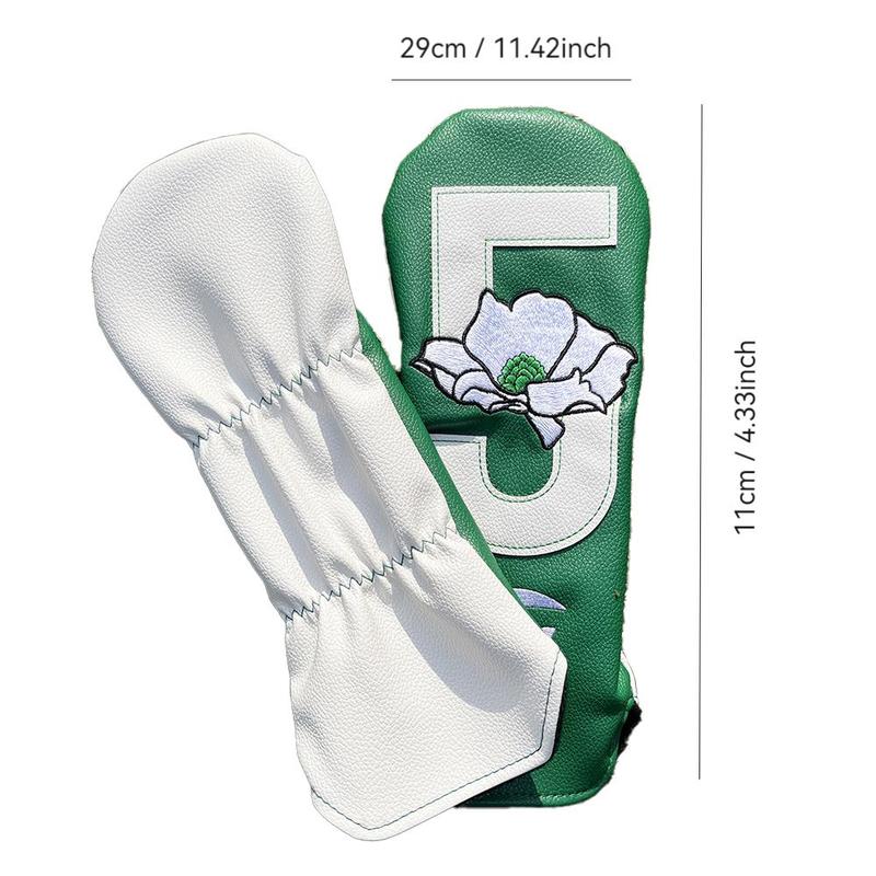 Floral Embroidered Golf Club Head Cover, 1 4 Counts Golf Club Head Cover, Golf Accessories for Club Protection