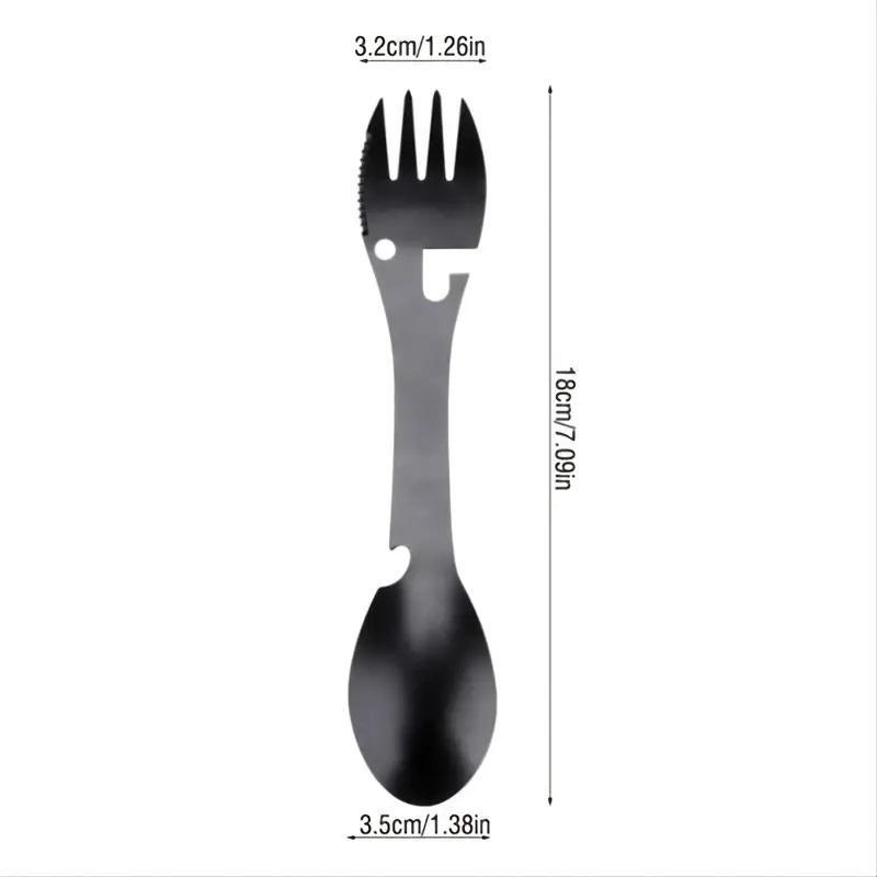 Travel 10 in 1 Stainless Steel Fork, Summer Gifts, Portable Durable Multifunctional Spork, Camping Gadgets 2024, Christmas Gift