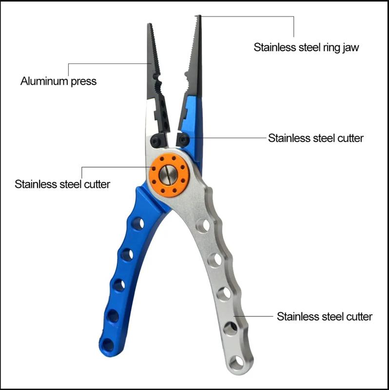 Fishing Pliers Multifunctional Line Cutter Knot Aluminum Alloy Scissors Hook Remover Fishing Equipment