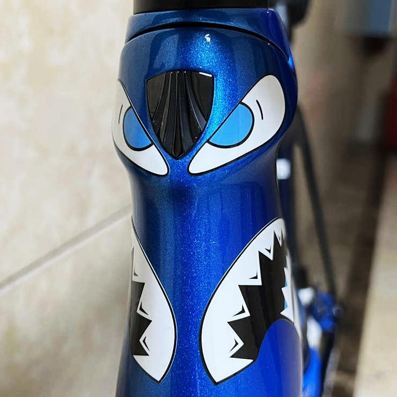 Shark Design Bicycle Frame Sticker, 1 Count Creative Bicycle Head Tube Decorative Sticker, Bicycle Accessories for Road Mountain Bike