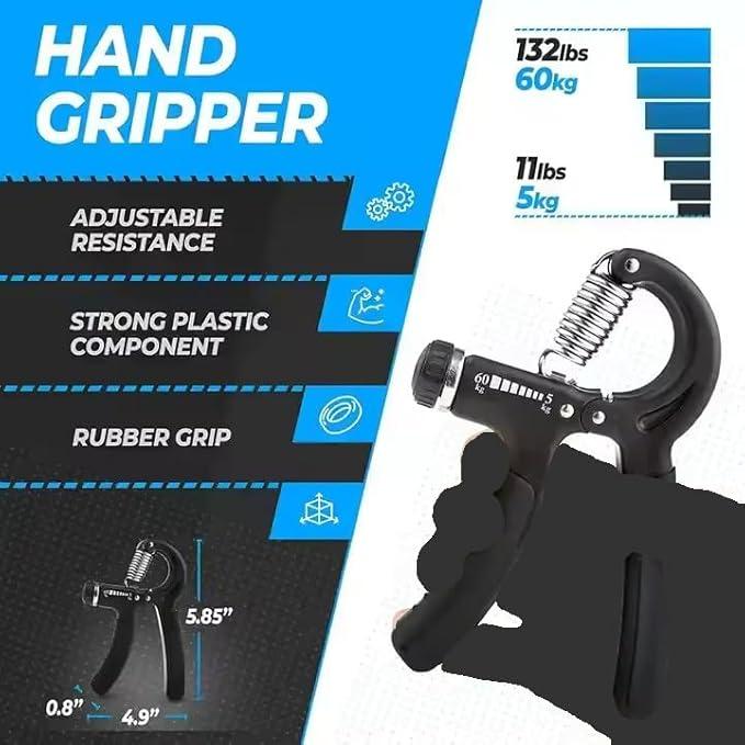 Grip Strength Trainer Kit (5 Pack) Adjustable Resistance Hand Gripper,Finger Exerciser,Hand Extension Exerciser,Stress Relief Ball and Forearm Workout Ring for Muscle Building Injury Recover