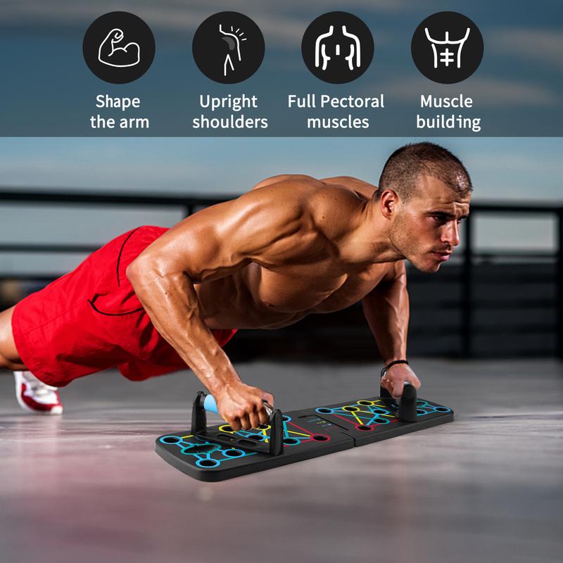 Push Up Board, Multi-functional Folding Push Up Training Board, Home & Gym Workout Equipment, Universal Chest And Abdominal Muscle Training Equipment Portable Foldable