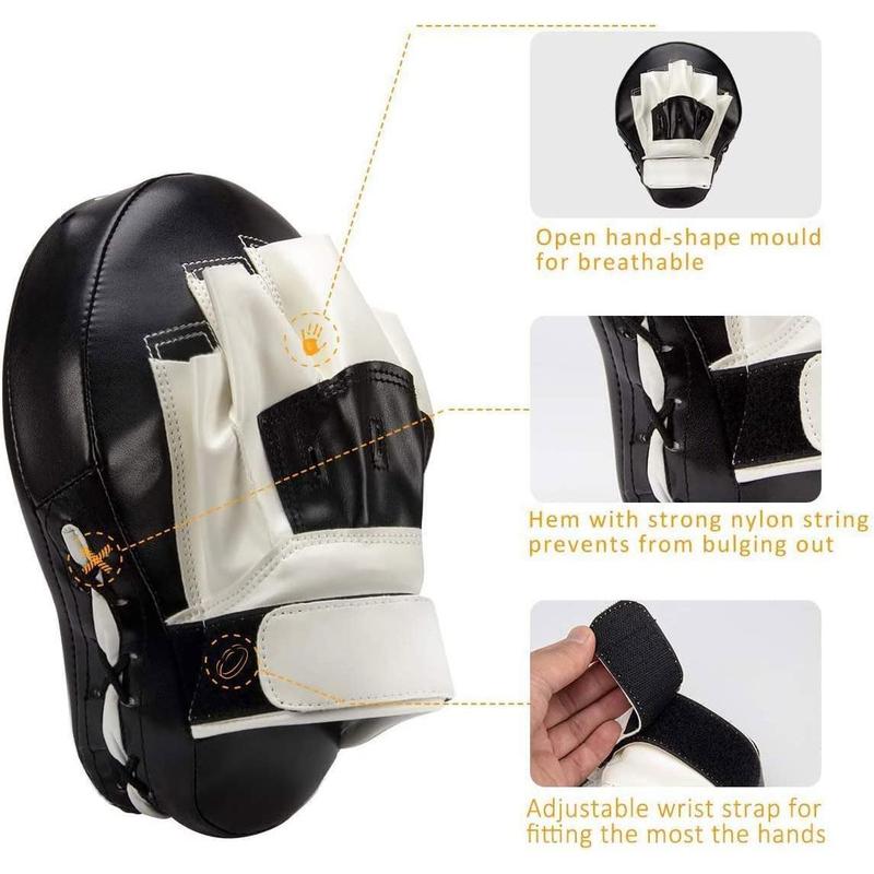 Boxing Curved Focus Punching Mitts- Leatherette Training Hand Pads