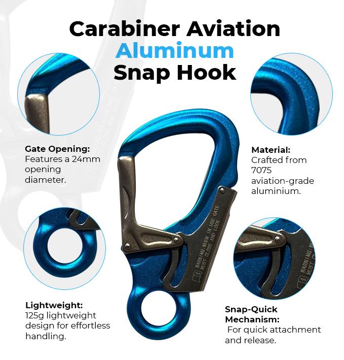 Durable Aluminum Snap Hook for Outdoor Gear & Climbing | Lightweight & Secure