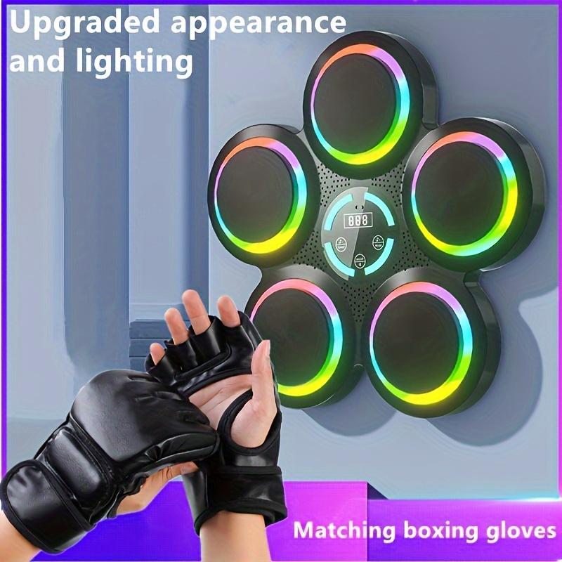 Intelligent Music Boxing Machine, Wall Mounted Boxing Machine, Height Adjustable, LED Intelligent Counting, 9 Modes For Speed Adjustment, 25 Meter Wireless Mobile Music Connection, With Boxing Gloves, Sports Music Boxing Trainer