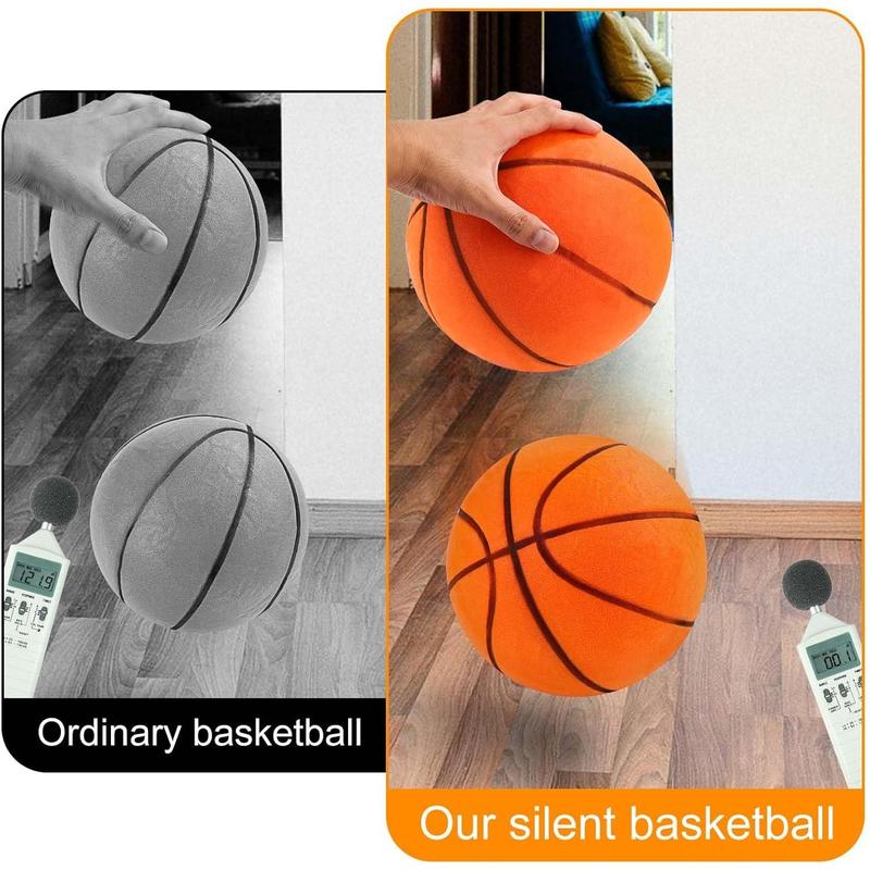 Silent Basketball, Size 7 Indoor Quiet Basketball Practice Silent Bouncing Basketball Dunk Training Elasticity Low-Noise Basketball Gift Sport Activities Boys Girls Exercise