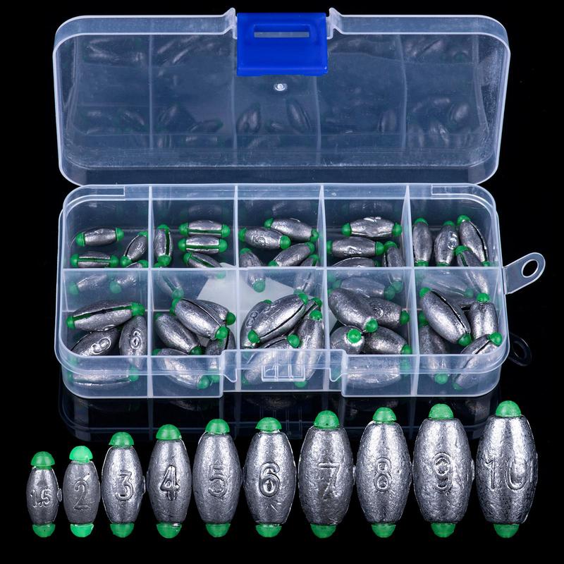 Removable Fishing Lead Sinker Kit, Split Shot Weights, Fishing Tackle Kits with Portable Box, Fishing Accessories, Flyfishing, Solocamping, Picnicaesthetic, Fishing Equipment,  Fishing Gear and Equipment