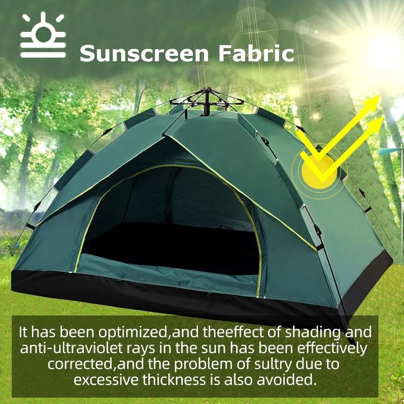 3-4 Person Pop Up Tents Waterproof Windproof Instant Tent for Camping Hiking