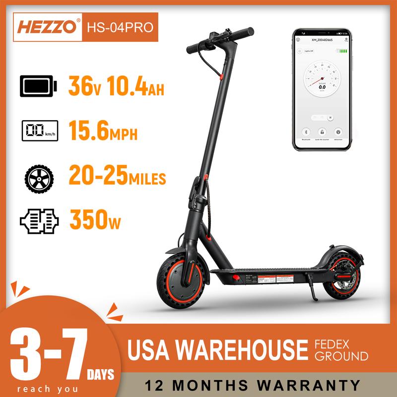 36v 350W 10.4Ah 15.6MPH Electric Scooter Adult HS-04Pro 8.5