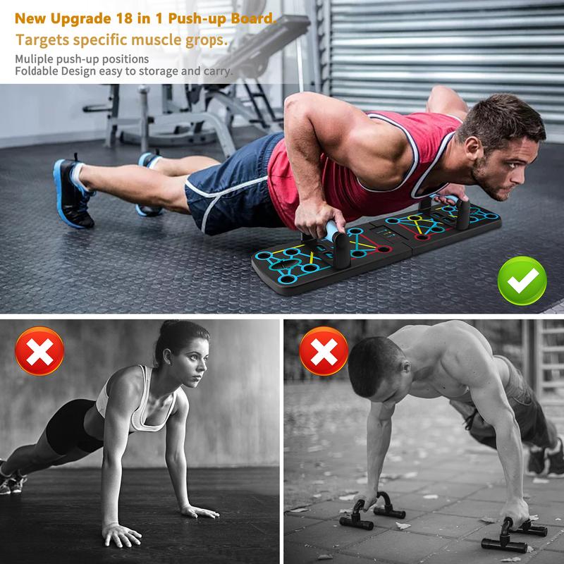 Push Up Board, Multi-functional Folding Push Up Training Board, Home & Gym Workout Equipment, Universal Chest And Abdominal Muscle Training Equipment Portable Foldable