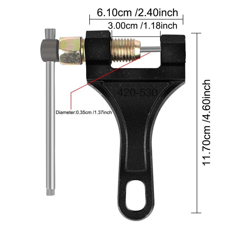 Chain Removal Tool, Universal Repair Tool for Motorcycle Bike ATV 420-530 Chain Breaker Cutter, Carbon Steel Spanner Link Splitter Pin Remover