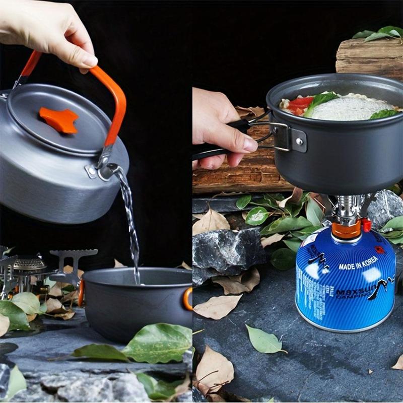 Portable Foldable Camping Stove, Lightweight Gas Stove with Storage Box, Outdoor Camping Kitchenware for Hiking & Picnic, Christmas Gift