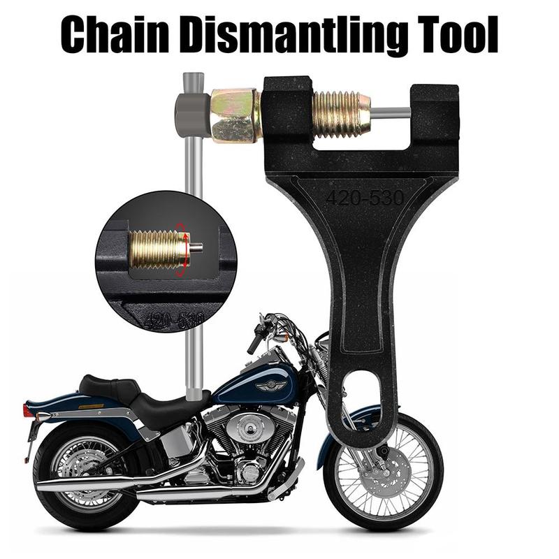 Chain Removal Tool, Universal Repair Tool for Motorcycle Bike ATV 420-530 Chain Breaker Cutter, Carbon Steel Spanner Link Splitter Pin Remover