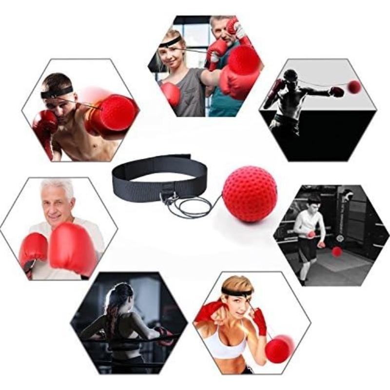 Boxing Ball Boxing Reflex Ball Training Hand Eye Coordination with Headband, Portable Boxing Punch Ball to Improve Reaction and Speed for Training and Fitness