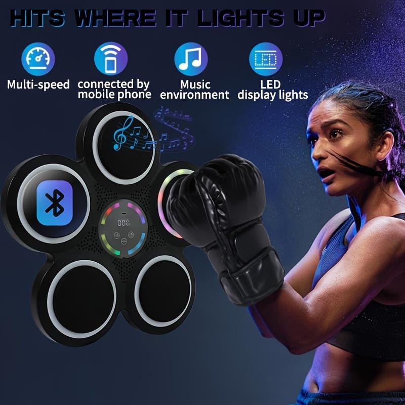 Intelligent Music Boxing Machine, Wall Mounted Boxing Machine, Height Adjustable, LED Intelligent Counting, 9 Modes For Speed Adjustment, 25 Meter Wireless Mobile Music Connection, With Boxing Gloves, Sports Music Boxing Trainer