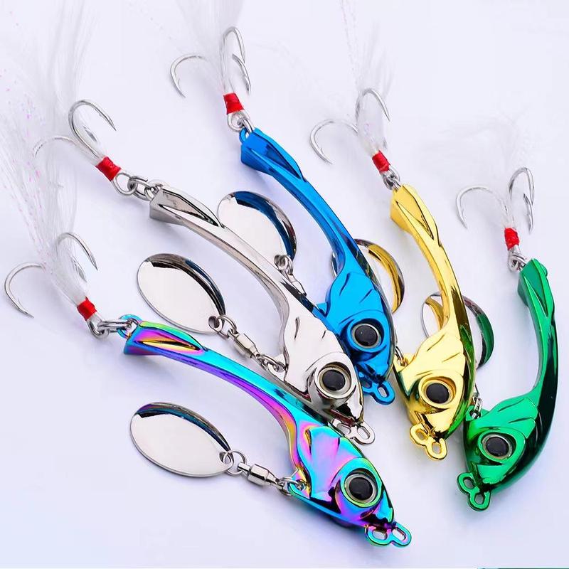 Colorful Fishing Lure, 1 Count Carbon Steel Spinner Bait With Hook, Professional Fishing Accessories For Fishing Enthusiasts, Flyfishing, Solocamping, picnicaesthetic