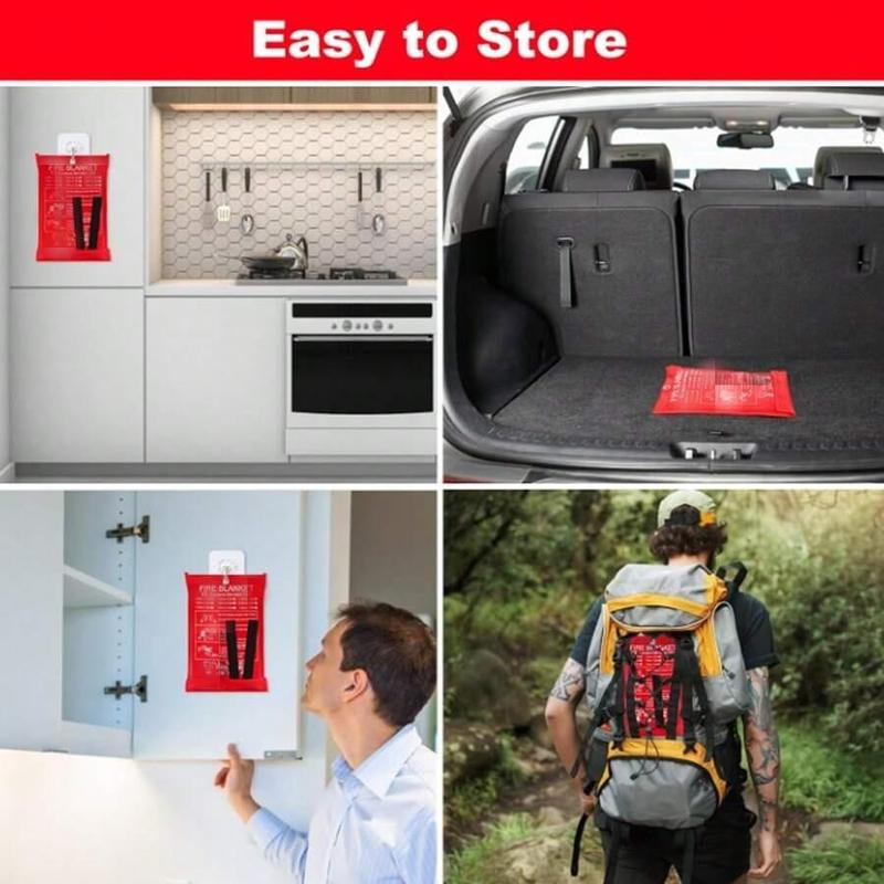 Fire Blanket, Fire Emergency Blanket, Flame Retardant Blanket, Emergency Survival Safety Cover, Suitable for Kitchens, Homes, Houses, Cars, Offices, Camping Gadgets 2024, Boyfriend Gift