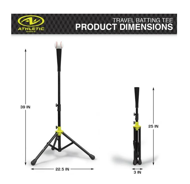 Athletic Works Adjustable Batting Tee, 25-39”