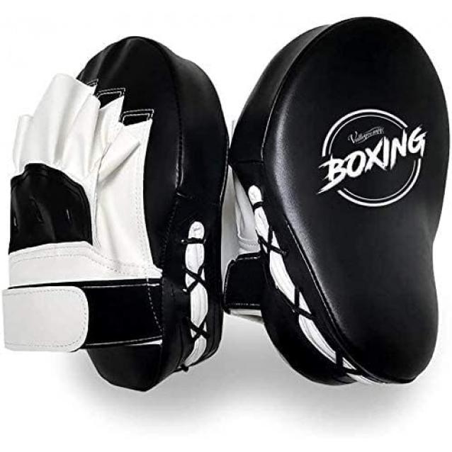 Vall Boxing Curved Focus Punching Mitts- Leatherette Training Hand Pads