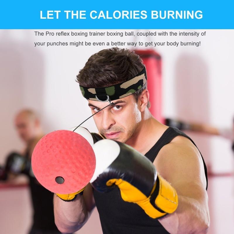 Boxing Ball Boxing Reflex Ball Training Hand Eye Coordination with Headband, Portable Boxing Punch Ball to Improve Reaction and Speed for Training and Fitness