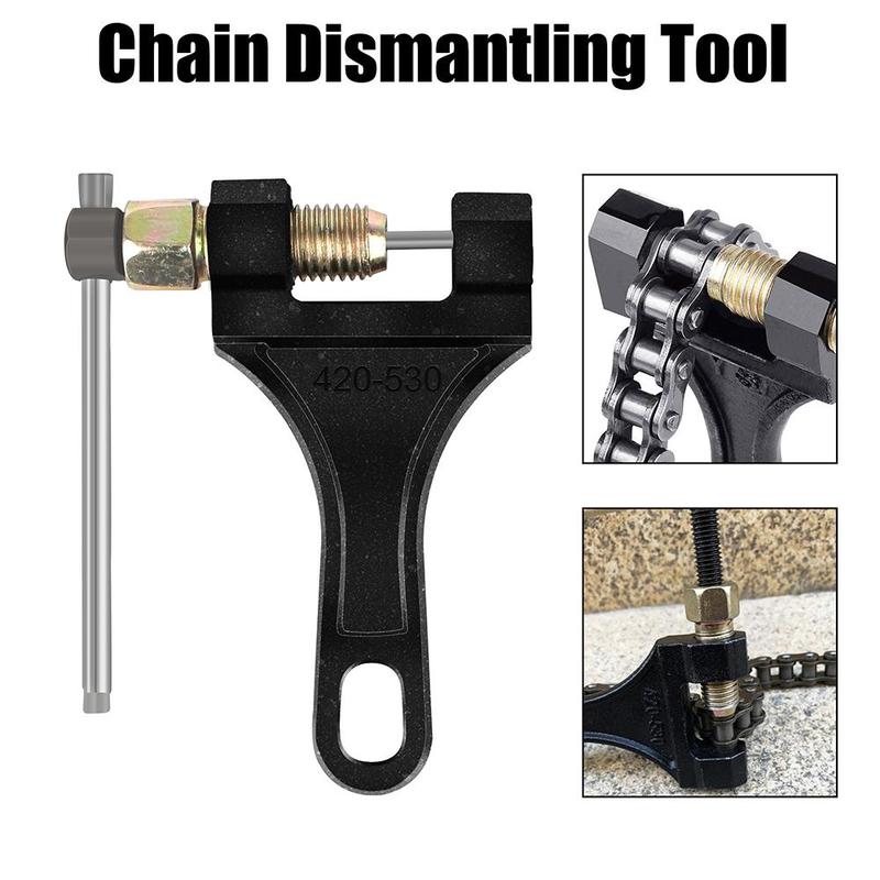 Chain Removal Tool, Universal Repair Tool for Motorcycle Bike ATV 420-530 Chain Breaker Cutter, Carbon Steel Spanner Link Splitter Pin Remover