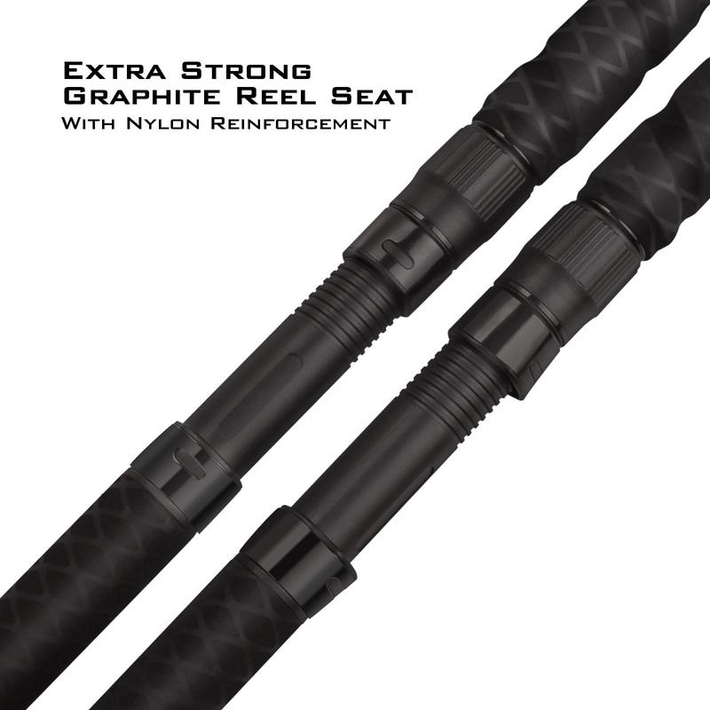 KastKing Kong Fishing Rods ,Saltwater & Freshwater Fishing Rod, Powerful, Lightweight S-Curve Graphite Rod Blanks, Nano Resin Technology, Stainless-Steel Double-Foot Guides w Titanium Oxide Rings, Non-Slip Handles