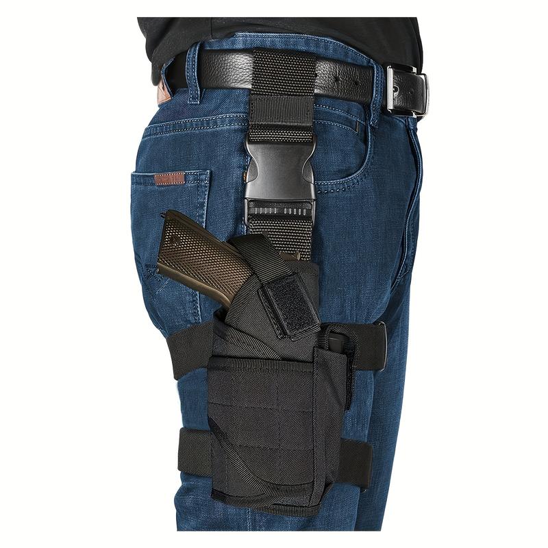 ROP Right-Handed Leg Holster, Men's Thigh Holster with Magazine Bag, Adjustable Leg Thinning Band for Outdoor Sports