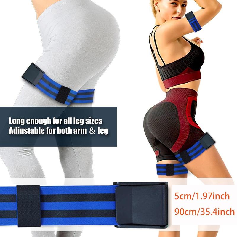 Blood Flow Restriction Band, 2 Counts set Hip & Thigh Exercise Straps, Fitness Equipment for Home Gym Workout, Fitness Accessories