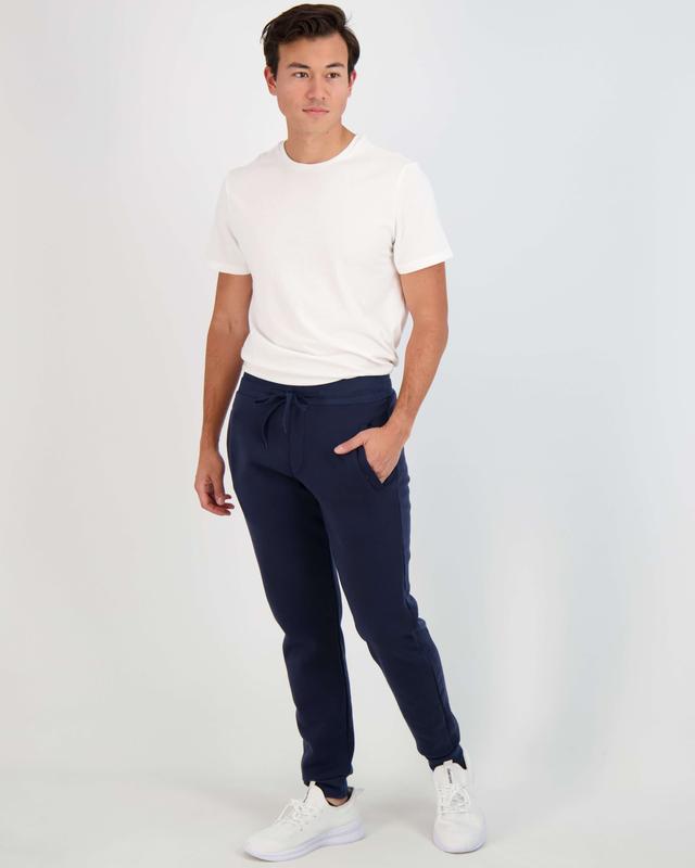 Real Essentials 3 Pack: Men's Tech Fleece Ultra-Soft Jogger Athletic Sweatpants with Pockets (Available In Big & Tall)