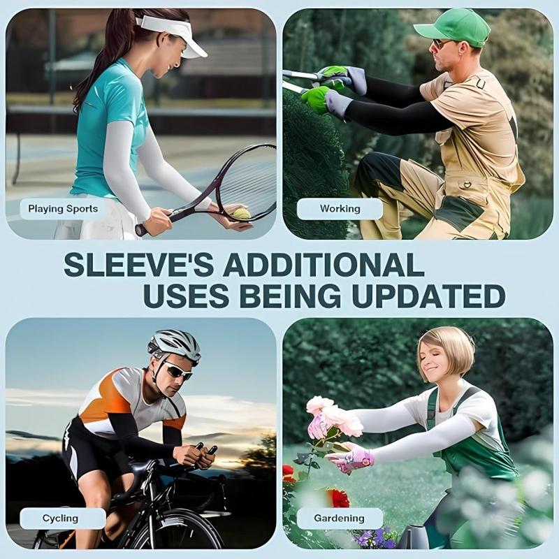 Sun Protection Arm Sleeves, 4 Pairs Cooling Compression Arm Sleeve, Sports Arm Sleeves for Men & Women, Sports & Outdoor Accessories