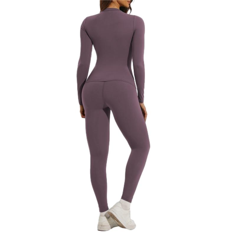 Women's 2 Piece Track Suits Outfits Workout Long Sleeve Top Jogger Legging Pants Sets