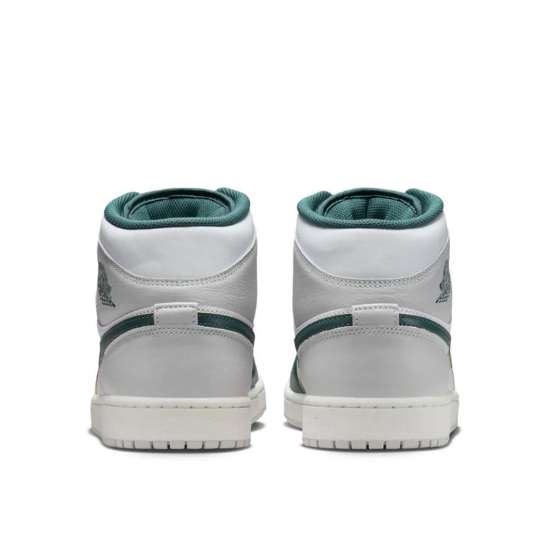 Nike Air Jordan 1 Mid Oxidized Green White Grey Sneakers FQ7720-103 Mens Fashion Sneakers New