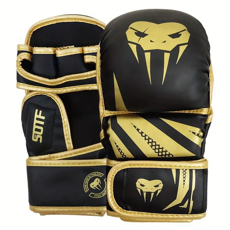 Boxing Gloves, 1 Pair Muay Thai Mma Kickboxing Training Gloves, Punching Bag Gloves for Men and Women, Gym Accessories, Boxing Equipment, Sports Gloves