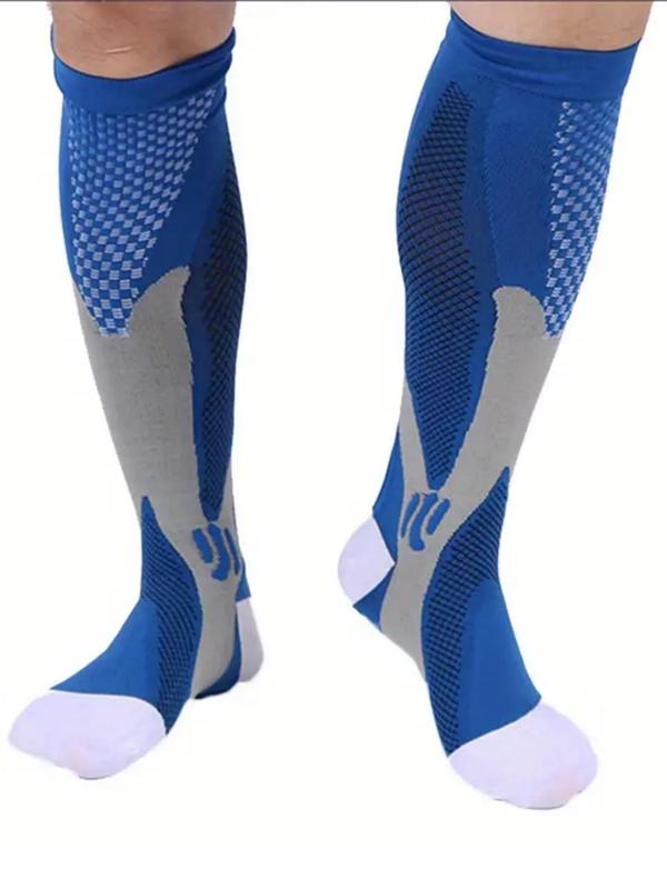 Men's Athletic Socks, Breathable Compression Socks for Running Cycling Football, Anti-fatigue Comfy Socks for Men