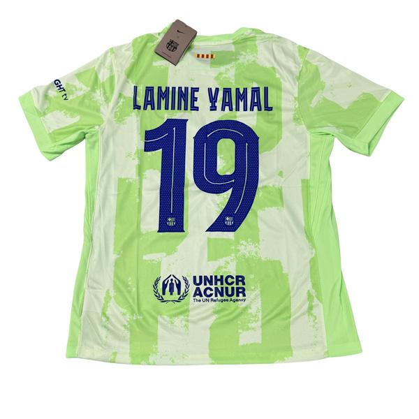 NIKE 2425 FC Barcelona Away black and red Short Sleeve Top No.19 Lamine Yamal Retro 125th Anniversary Special Edition Soccer Jerseys Quick Drying