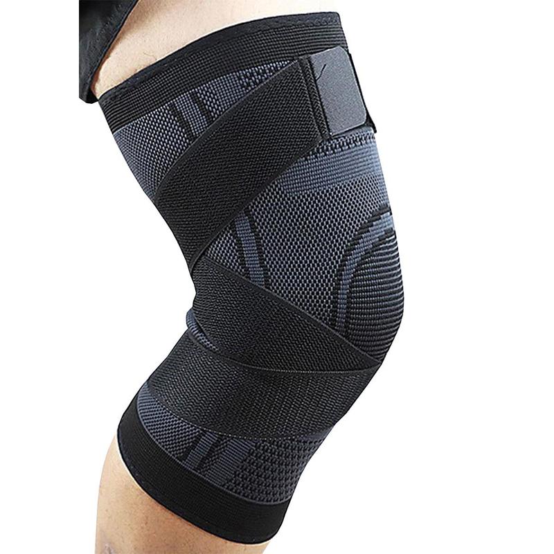 Adjustable Fitness Knee Pad, 1 Count Thick Breathable Sports Knee Pad, Sport Gear for Volleyball Football Basketball Climbing Cycling, Gifts for Men Boyfriend Teens Boys Son, Gym Accessories, Christmas Gift