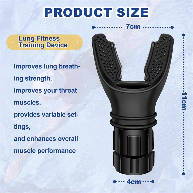 Breathing Trainer, Portable Lung Trainer, Breathing Resistance Trainer for Oral and Muscular Exercise, Daily Fitness Training, Easy-to-Clean Design