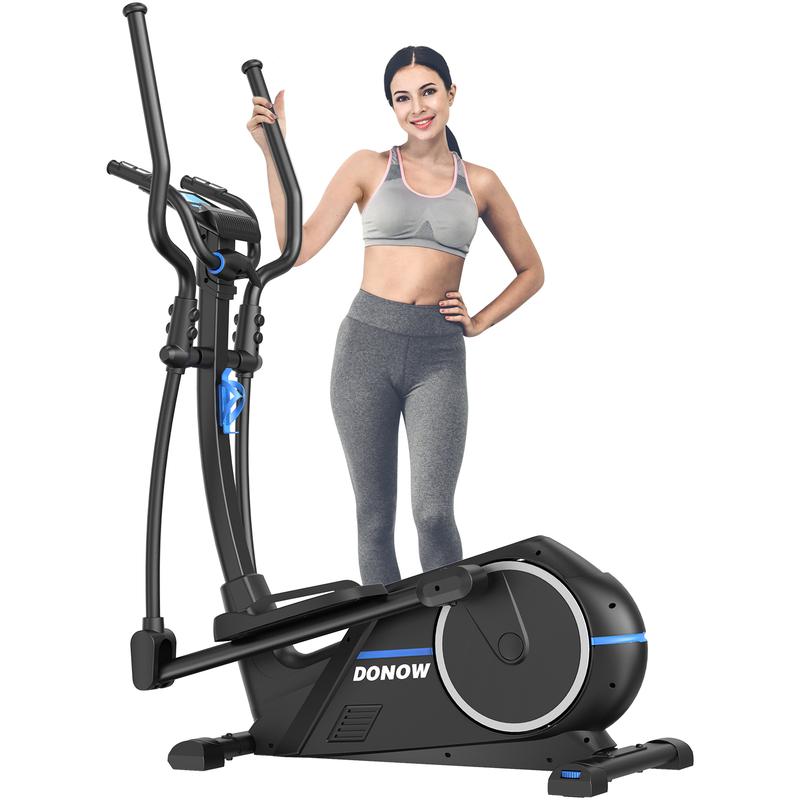 Premium Elliptical Machine, Cross Trainer for Home Use Electromagnetic Elliptical Training 24 Levels Resistance 13 Challenging Programs with Hyper-Quiet Electric Magnetic Driving System