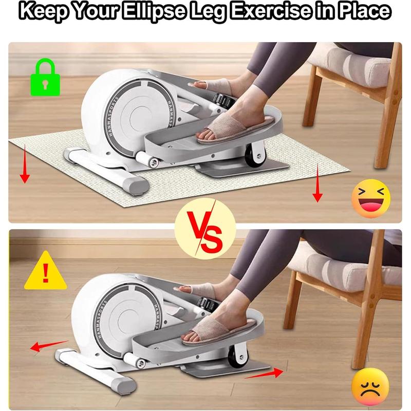 Non-slip Mat for Ellipse Leg Exerciser Machine, Suitable for Under Desk Elliptical Peddler Foot & Leg Pedal Exercixer for Seniors Fitness Home Sports Accessories, Enhanced Stability & Floor Protection