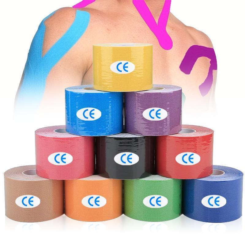 Kinesiology Tape, 5cm X 5m Elastic Water Resistant Kinetic Kinesiology Tape, Sports Tape for Knee Shoulder Muscle