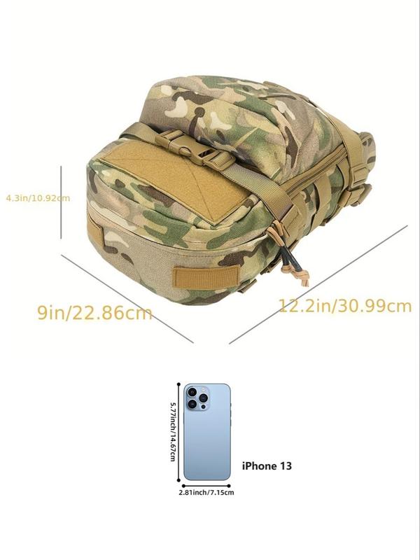 Outdoor Tactical Camo Pattern Edc Pouch, Molle Bag, Outdoor Travel Bag, Hiking Mobile Phone Water Bottle Travel Bag, Multi-functional Storage Bag for Outdoor