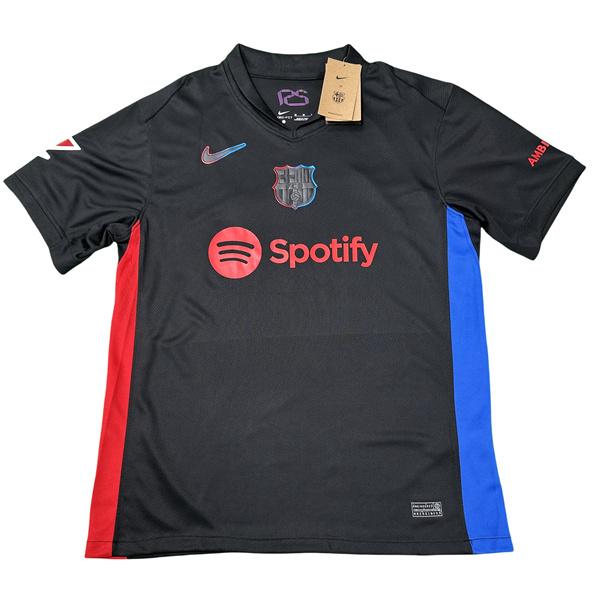 NIKE 2425 FC Barcelona Away black and red Short Sleeve Top No.19 Lamine Yamal Retro 125th Anniversary Special Edition Soccer Jerseys Quick Drying